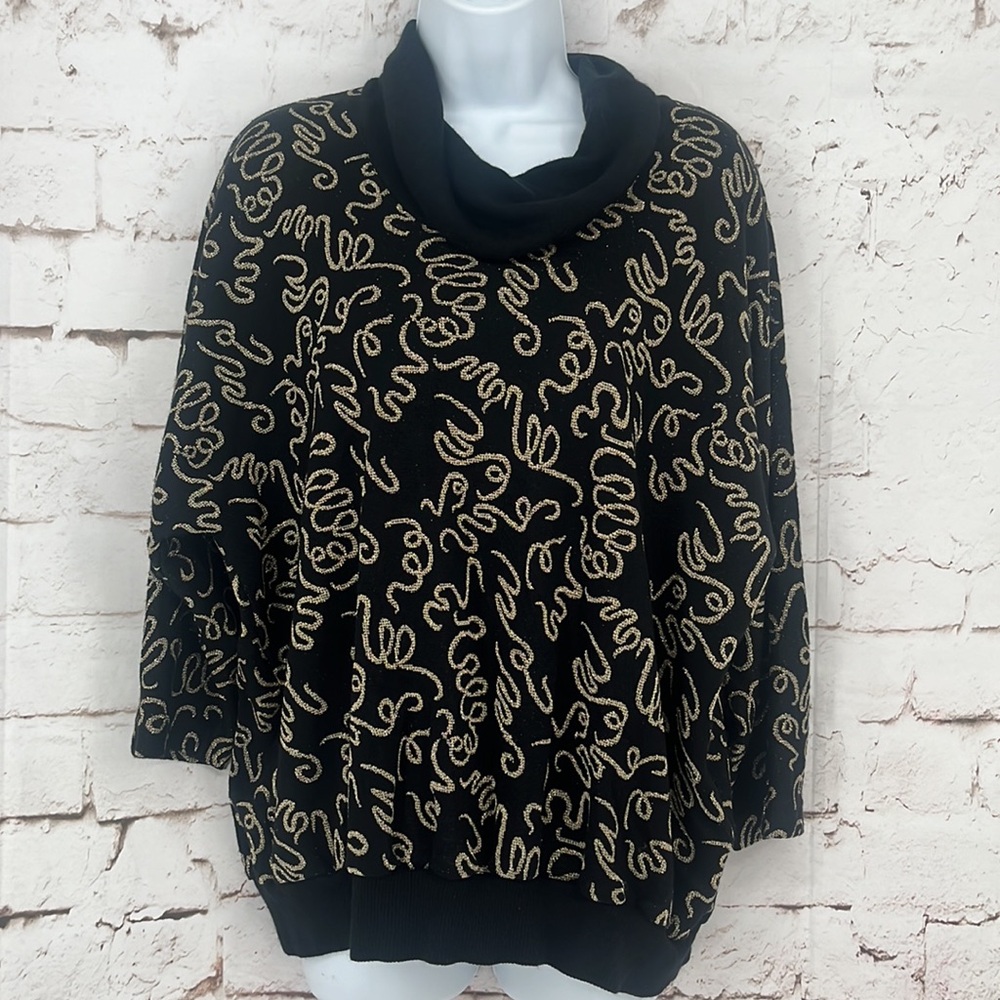 ✨VTG✨ 80s Metallic Dolman Sweater, Size XL